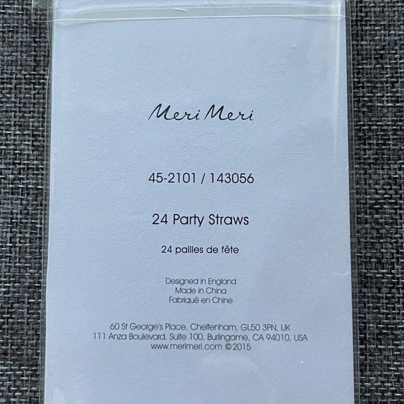 NWT/Sealed Meri Meri Pastel Stripe Paper Straws From Anthropologie [Set of 24] - Picture 4 of 4